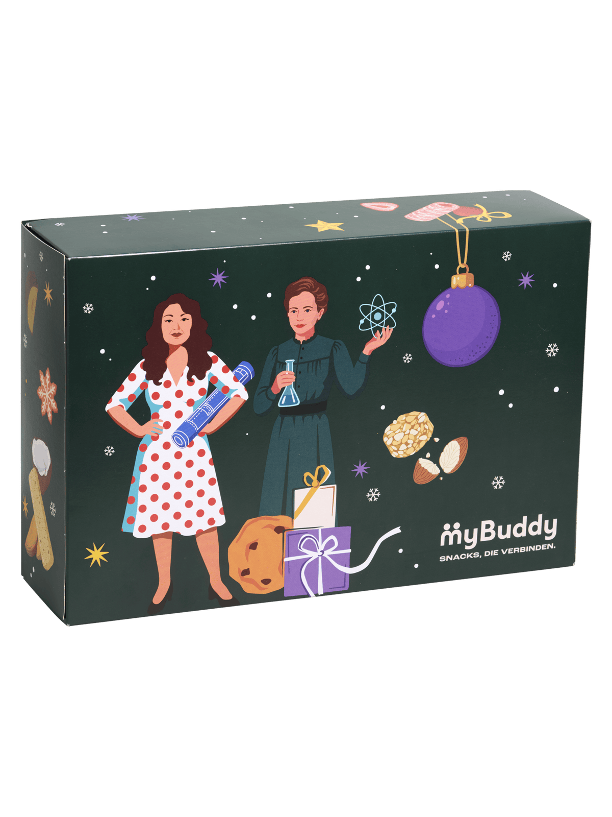 myBuddy Adventskalender 2026 BIO-VEGAN, Verpackung ohne Schuber, Rueckseite, freigestellt