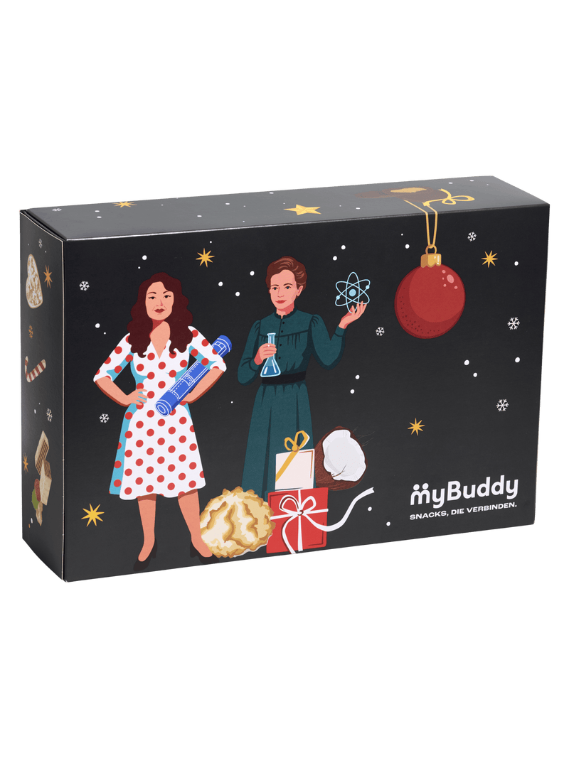 myBuddy Adventskalender 2026 CLASSIC, Verpackung ohne Schuber, Rueckseite, freigestellt