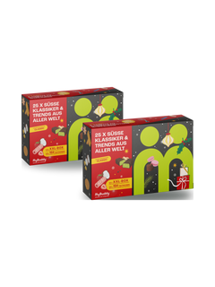 myBuddy Adventskalender 2026 CLASSIC im 2er Bundle, zwei geschlossene Verpackungen nebeneinander, freigestellt